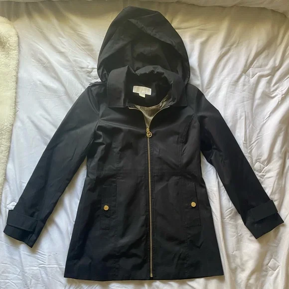 Michael Kors Hooded Raincoat Size Small